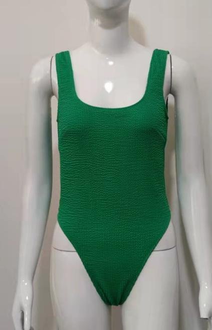 Emerald Textured Plunge One-Piece Swimsuit