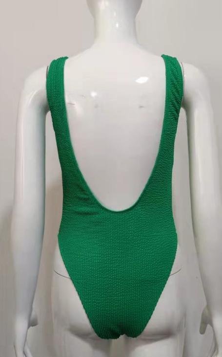 Emerald Textured Plunge One-Piece Swimsuit