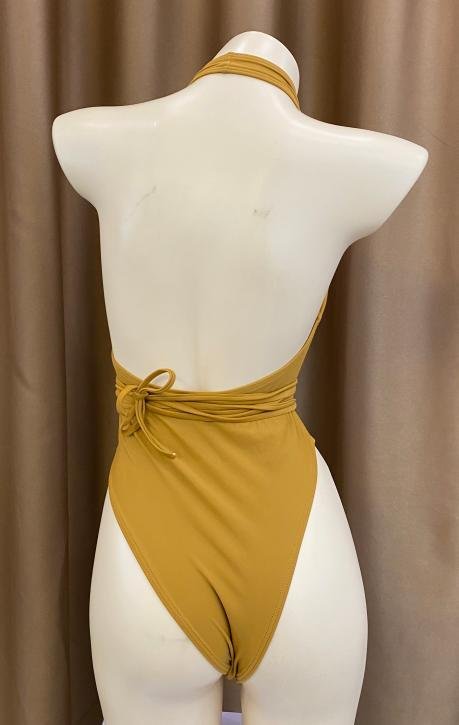 Luxury Halter Wrap One-Piece Swimsuit