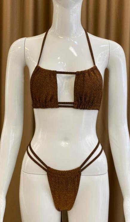 Premium Textured Cut-Out Bikini Set