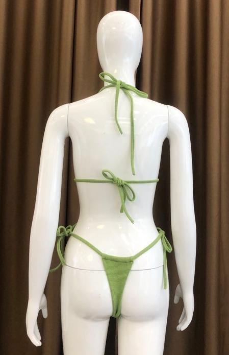 Premium Ribbed Triangle String Bikini Set