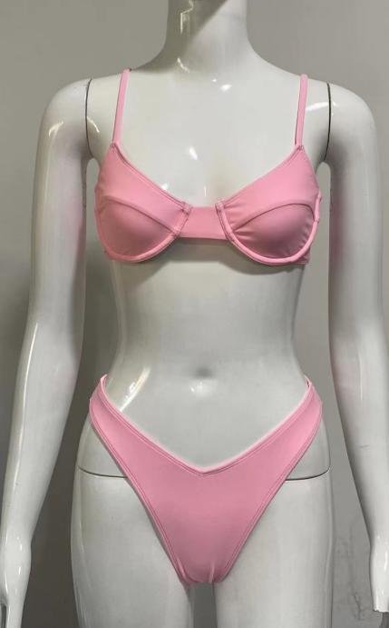Premium Pink Underwire Bikini Set