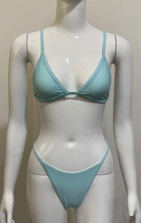 Premium Mint Green Triangle Bikini Set