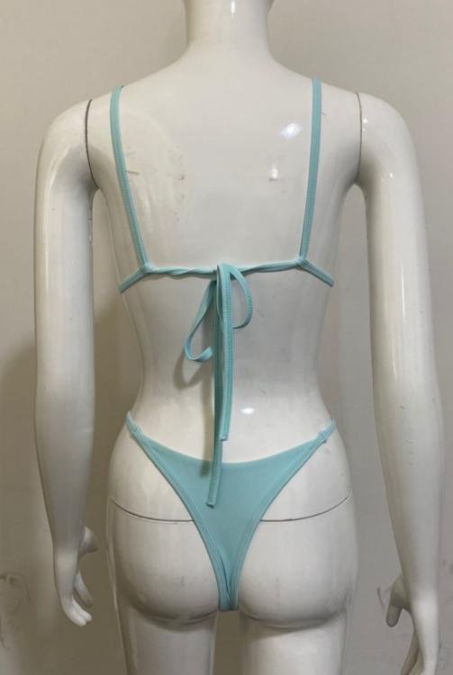 Premium Mint Green Triangle Bikini Set