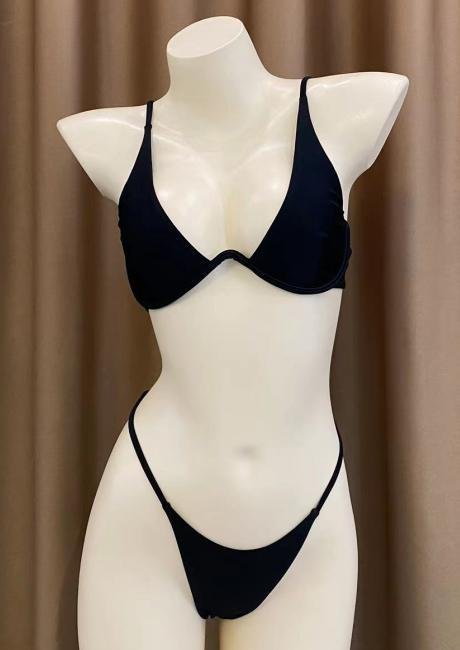 Premium Black Micro Bikini Set