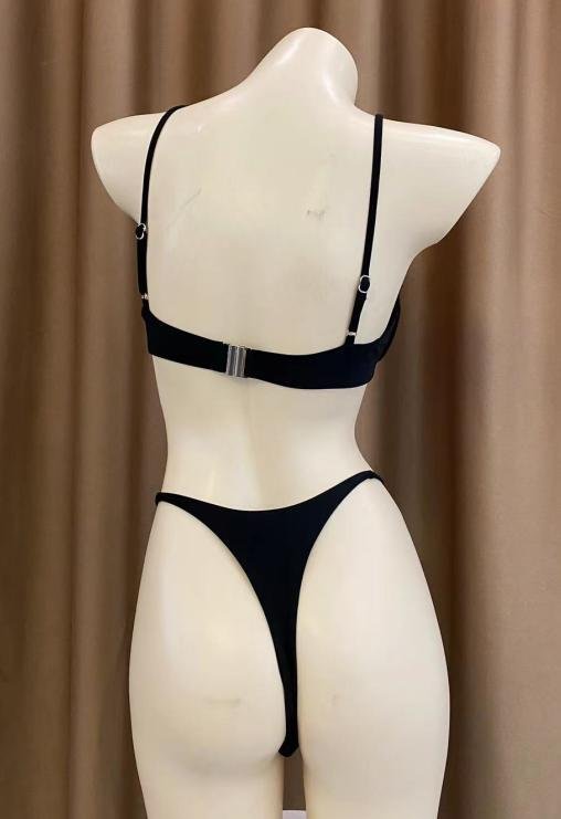 Premium Black Micro Bikini Set