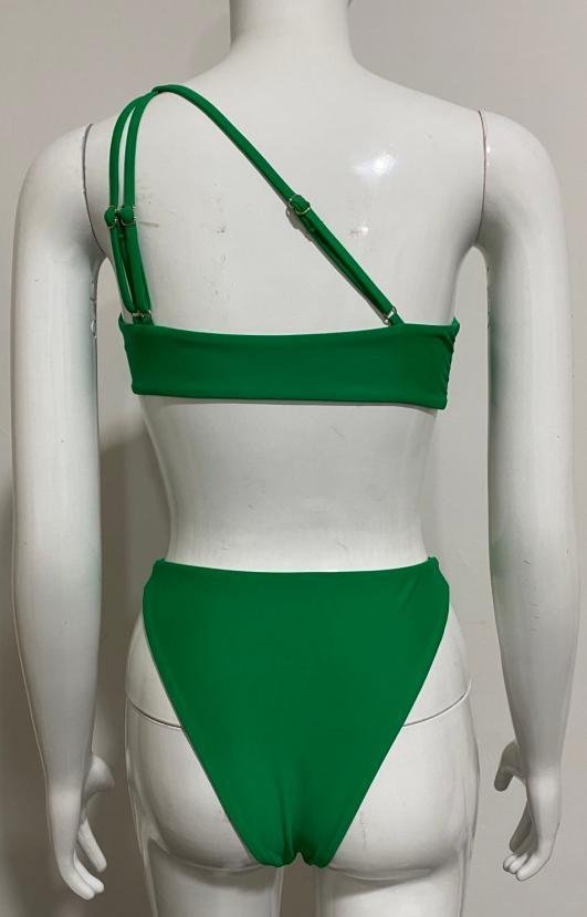 Emerald Asymmetric Cutout Bikini Set