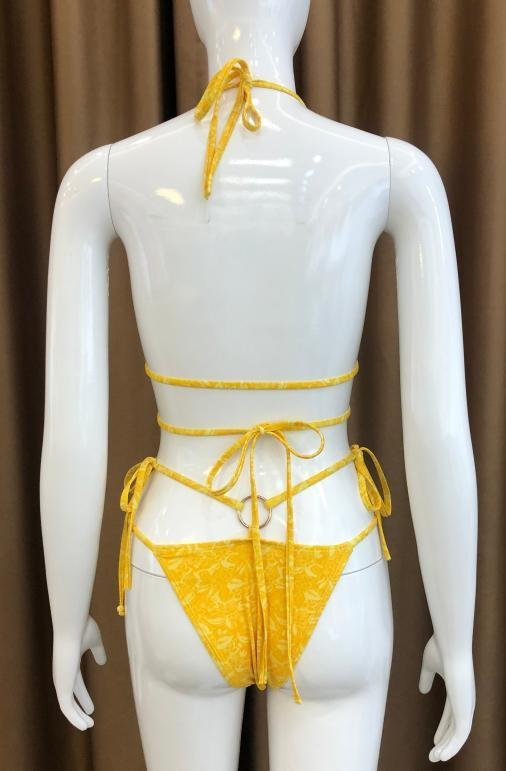Premium Marigold Strappy Bikini Set