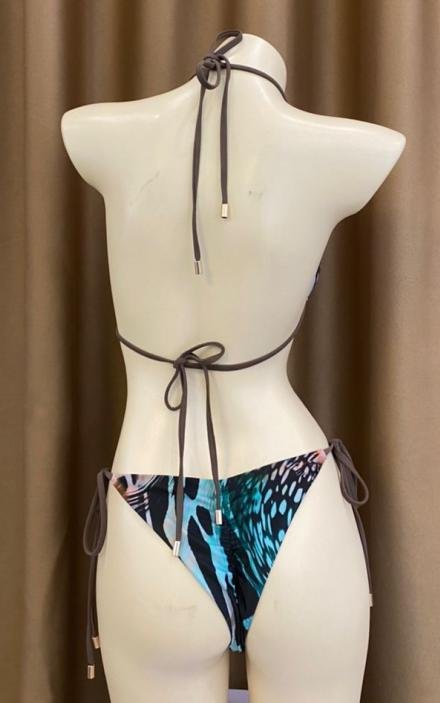 Premium Abstract Print Halter Bikini Set