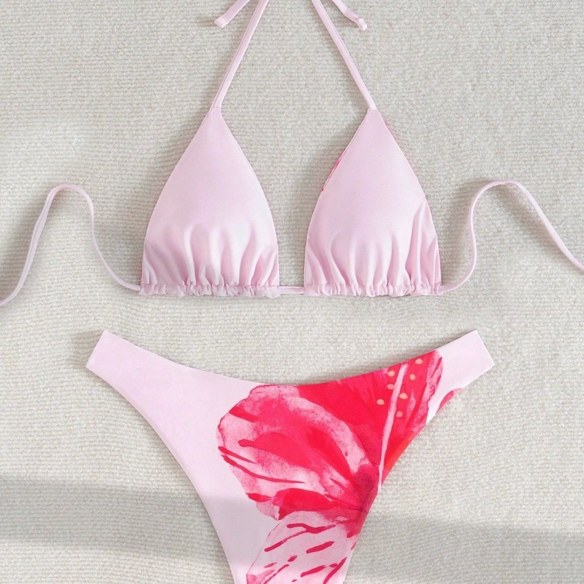 Women’s Halter Triangle Bikini Two-Piece Set