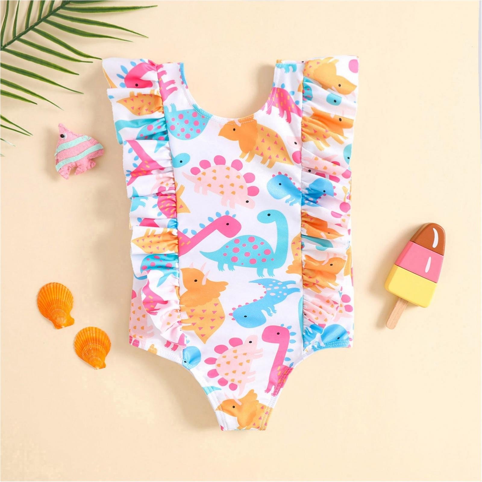 Girls’ Ruffle Strap One-Piece Swimsuit