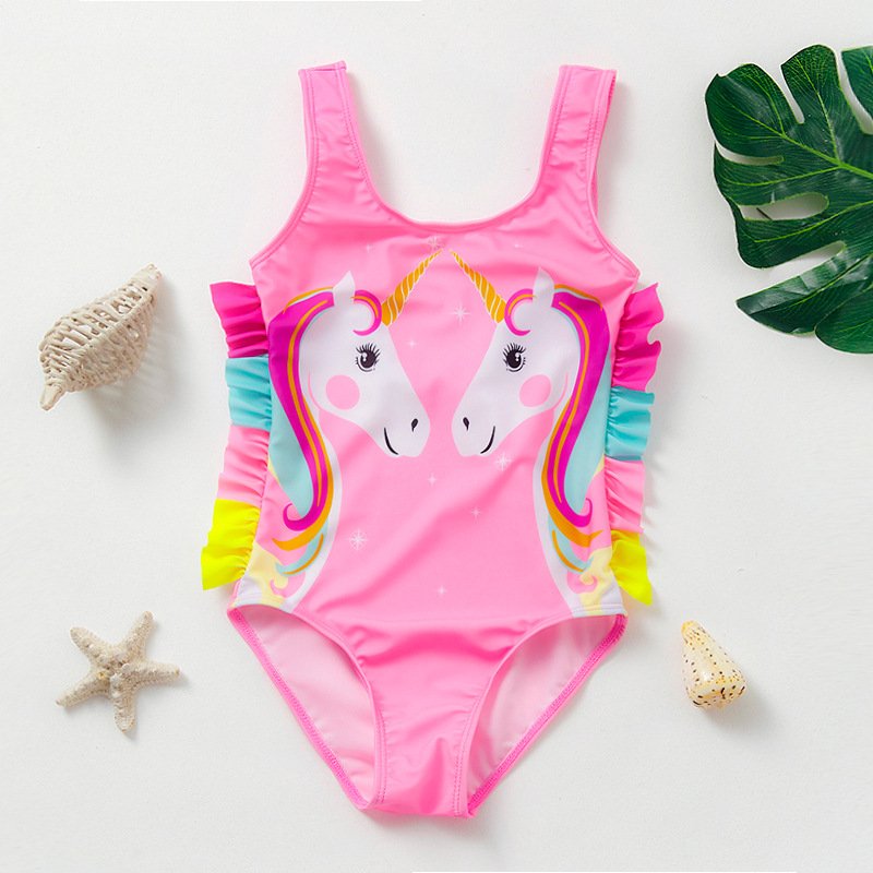 Girls’ Ruffled One-Piece Swimsuit