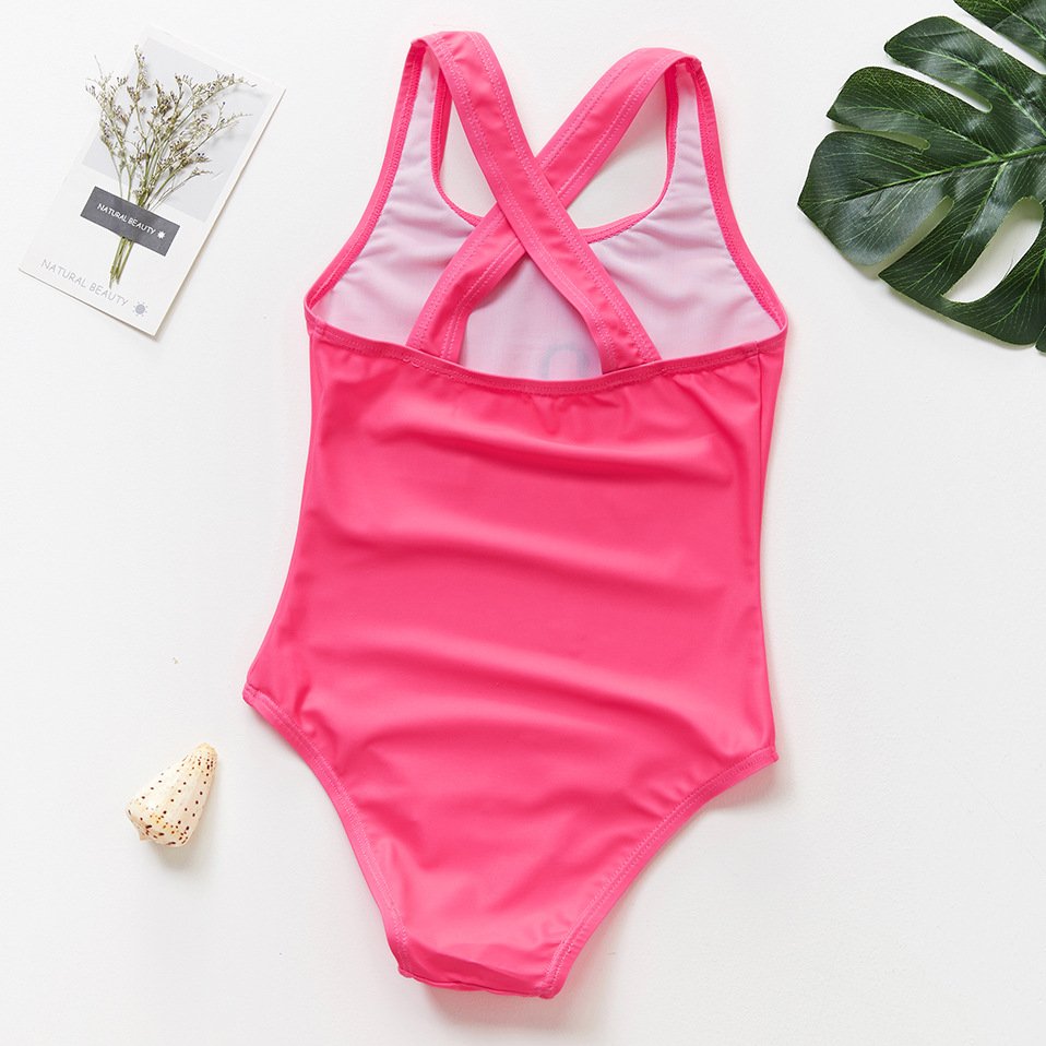 Girls’ Criss-Cross Back One-Piece Swimsuit