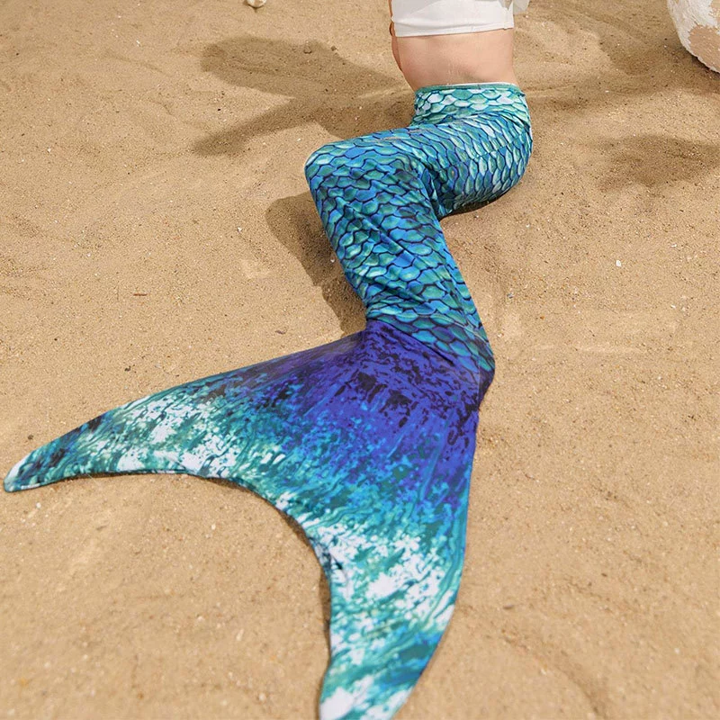 Girls Two-Piece Mermaid Tail Swimsuit Set view 3
