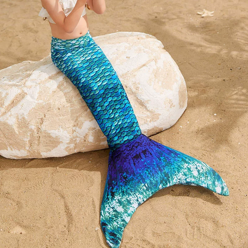 Girls Two-Piece Mermaid Tail Swimsuit Set view 4