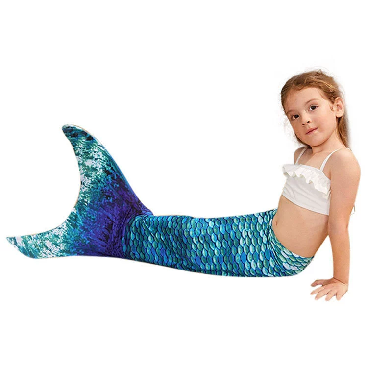 Girls Two-Piece Mermaid Tail Swimsuit Set view 5