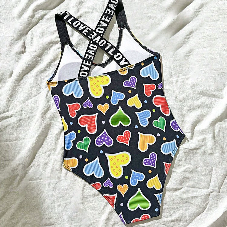 Girls Crisscross Back One-Piece Swimsuit view 3
