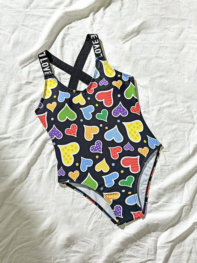 Girls Crisscross Back One-Piece Swimsuit view 6