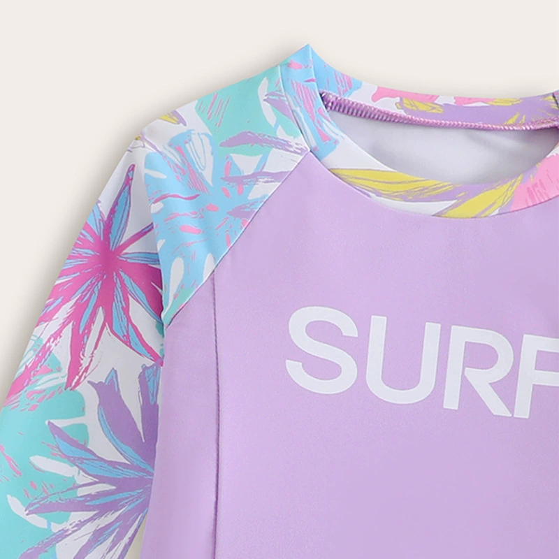Kids Long Sleeve Two-Piece Swimsuit Set view 3