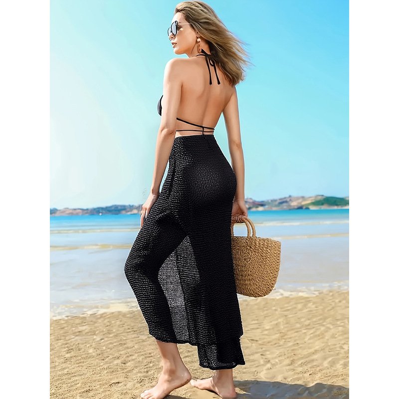 Halter Triangle Bikini and High-Waist Maxi Skirt Set