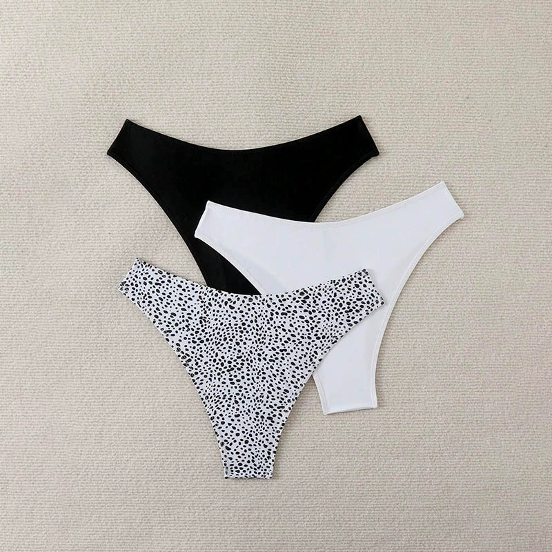 Women's Three-Piece Bikini Set with Triangle Top and Skirt view 6