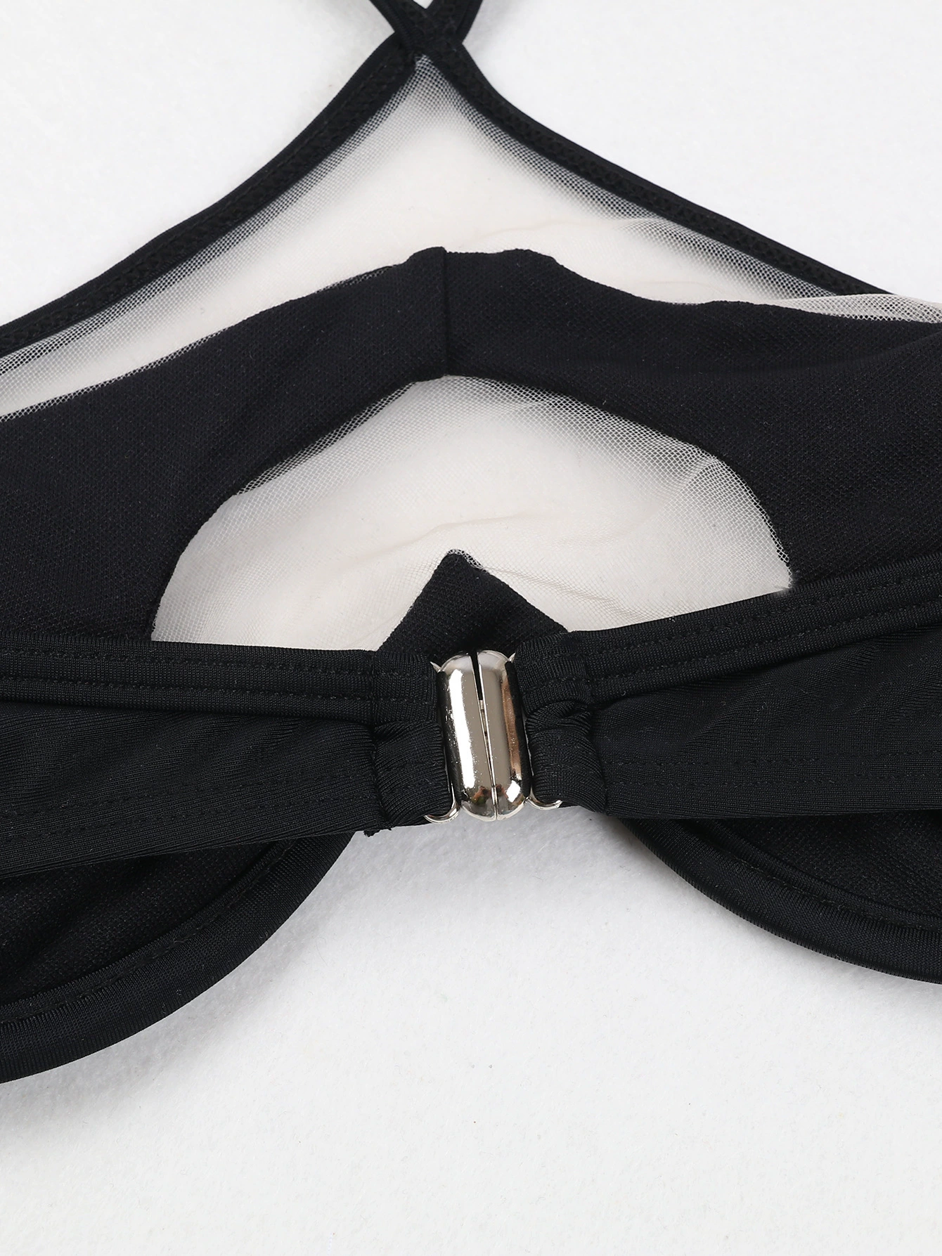 Three-Piece Halter Bikini Set with Maxi Skirt view 5