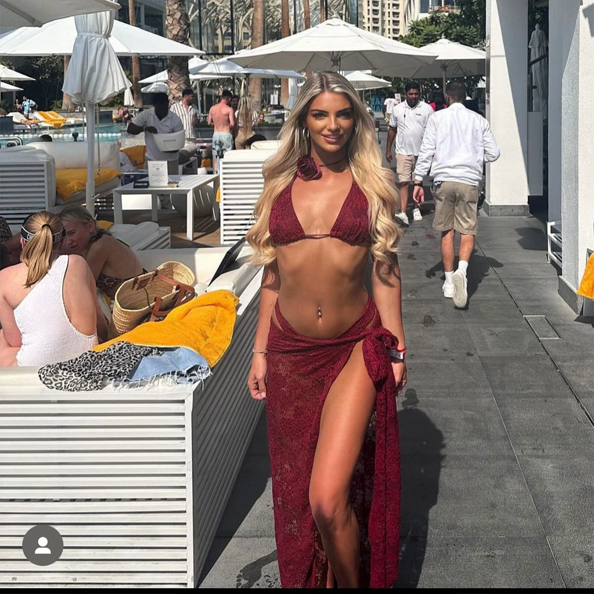 Three-Piece Halter Bikini Set with Wrap Skirt view 4