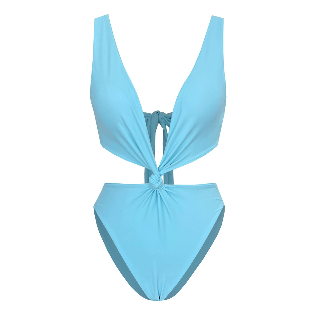 Women's Plunging V-Neck Bikini Set with Sarong view 3