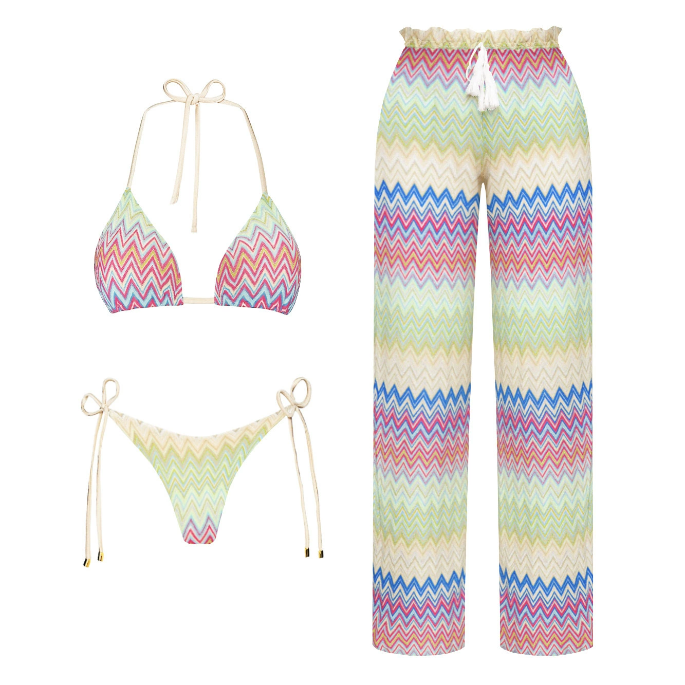 Women’s Triangle Bikini and Pants Set