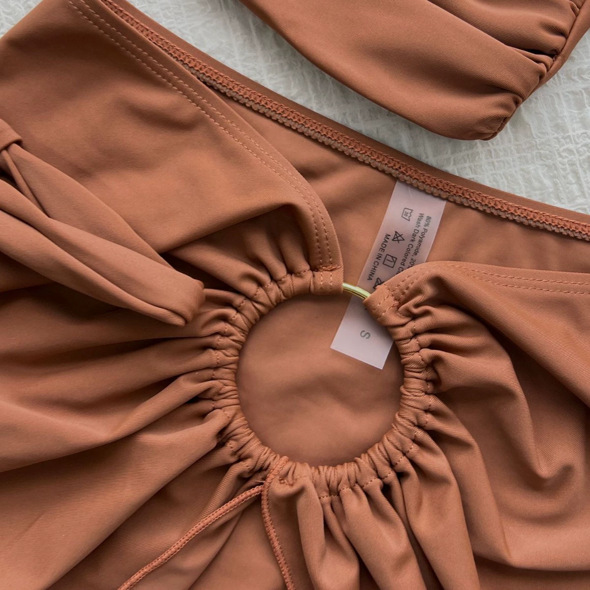 Three-Piece Bikini Set with Cutout Skirt view 4