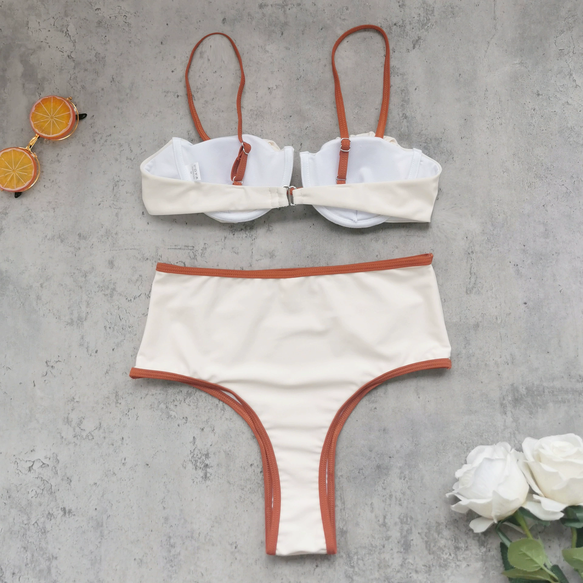 Women's Underwire Bikini Set with High-Waist Bottom and Wrap Skirt view 3