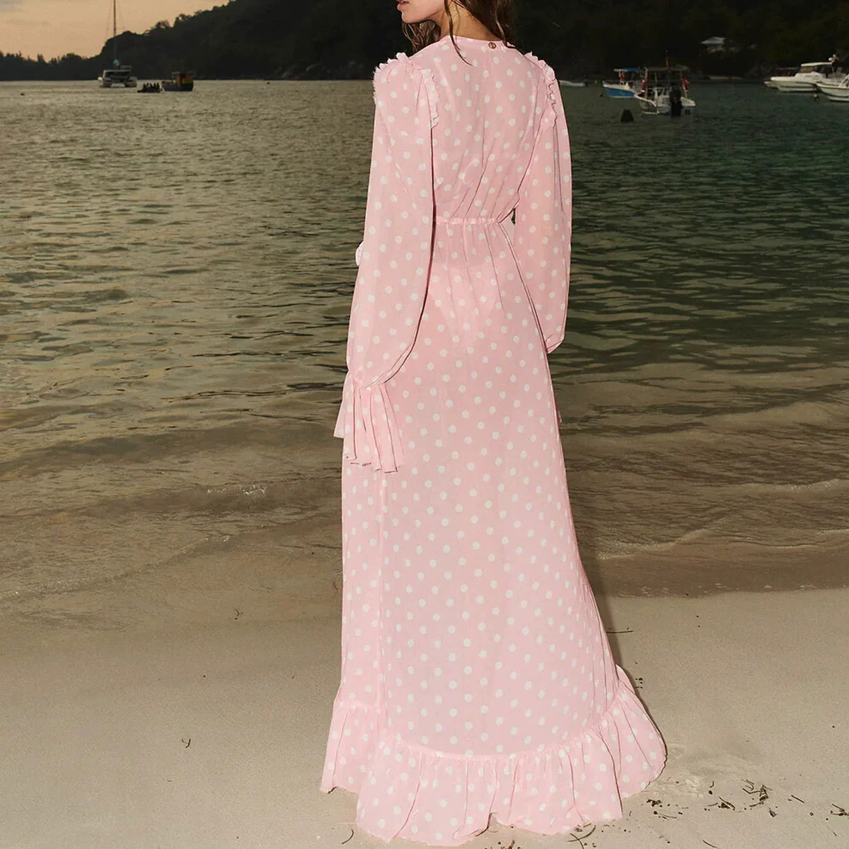 Three-Piece Bikini Set with Cover-Up and Pants view 4