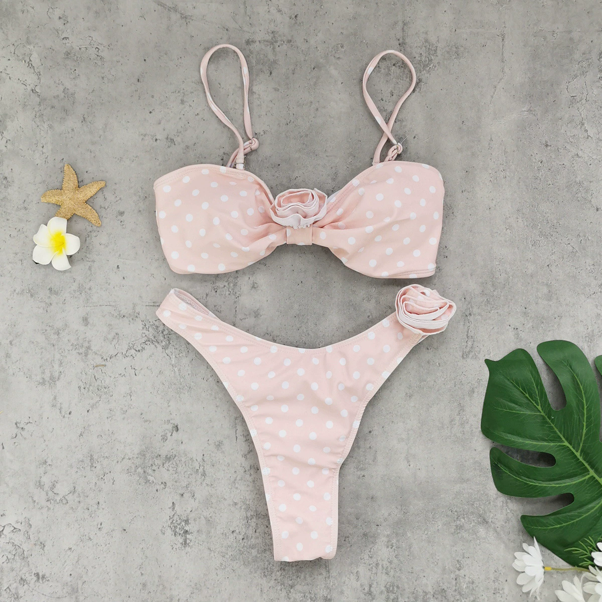 Three-Piece Bikini Set with Cover-Up and Pants view 6