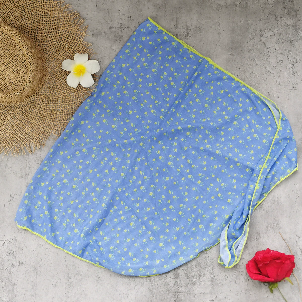 Three-Piece Bikini Set with Underwire Top and Wrap Skirt view 4