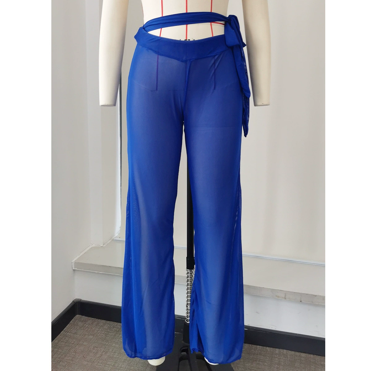 Halter Twist Front Bikini Set with Wide-Leg Pants view 4