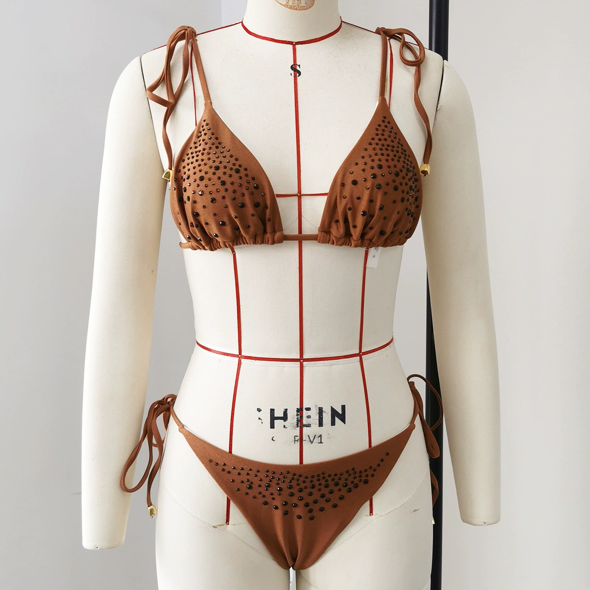 Triangle Bikini Set with Wrap Skirt