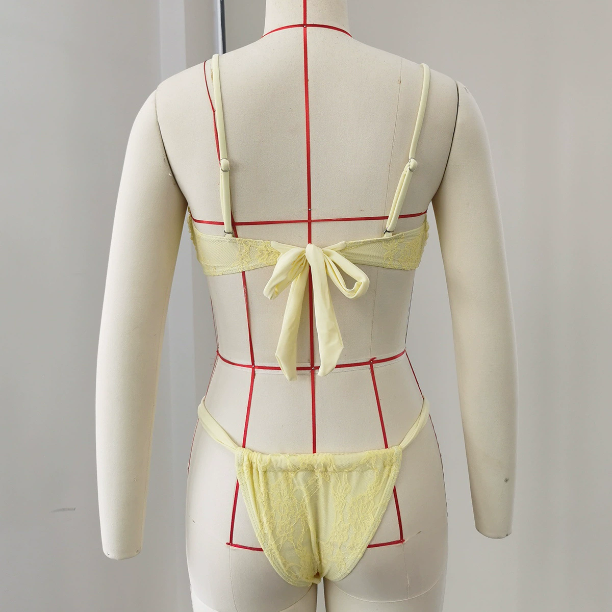 Pearl Accent Bandeau Bikini Set with Sarong view 3