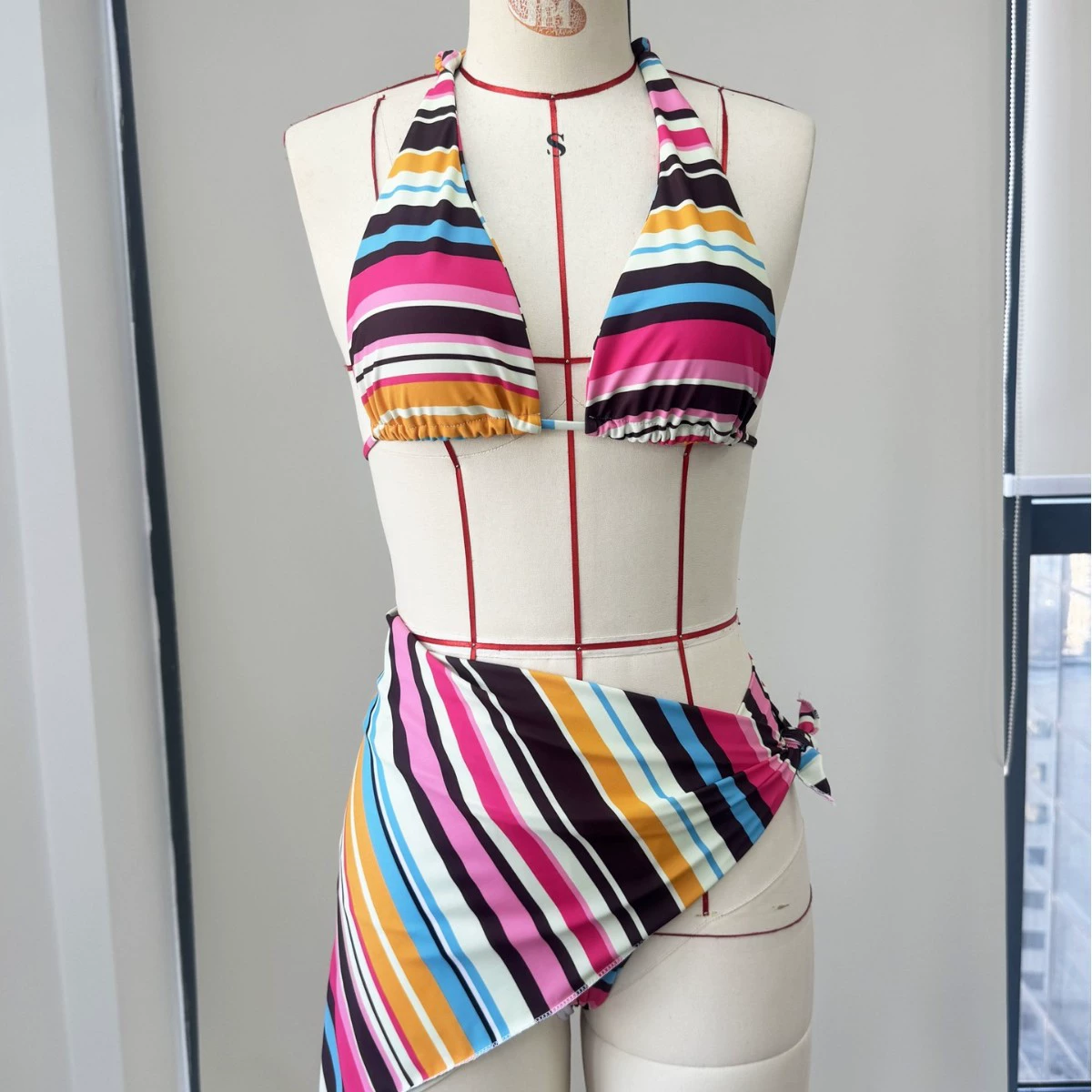 Three-Piece Halter Bikini Set view 4