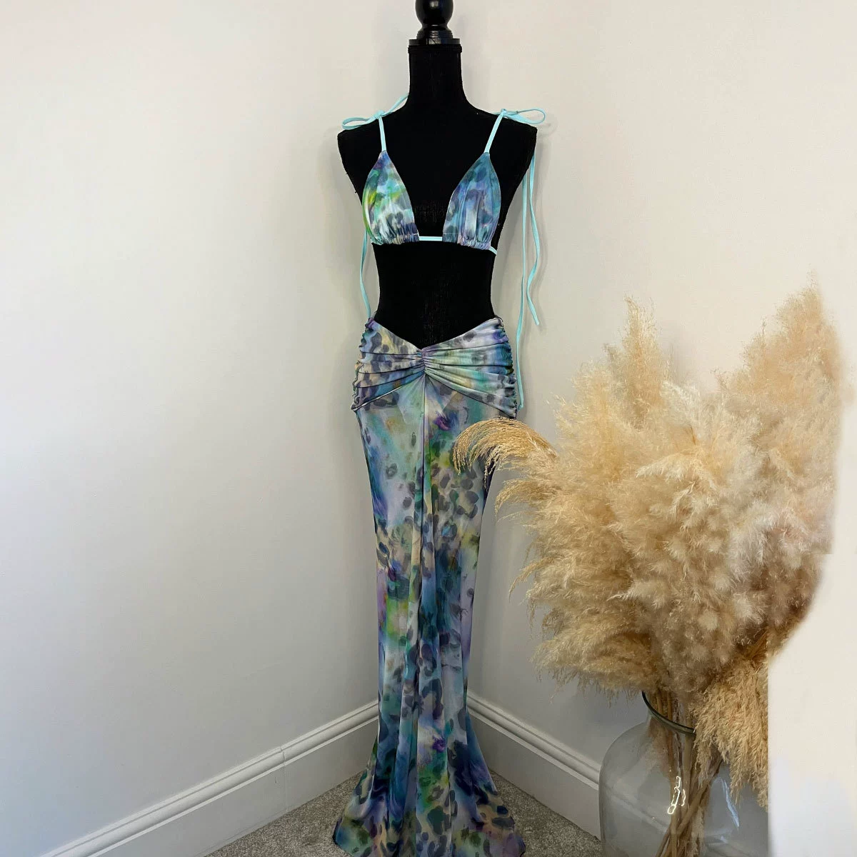 Three-Piece Bikini Set with Long Skirt view 3