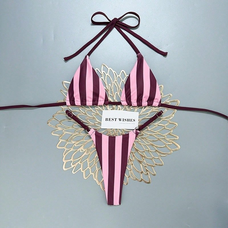 Halter Triangle String Bikini Set