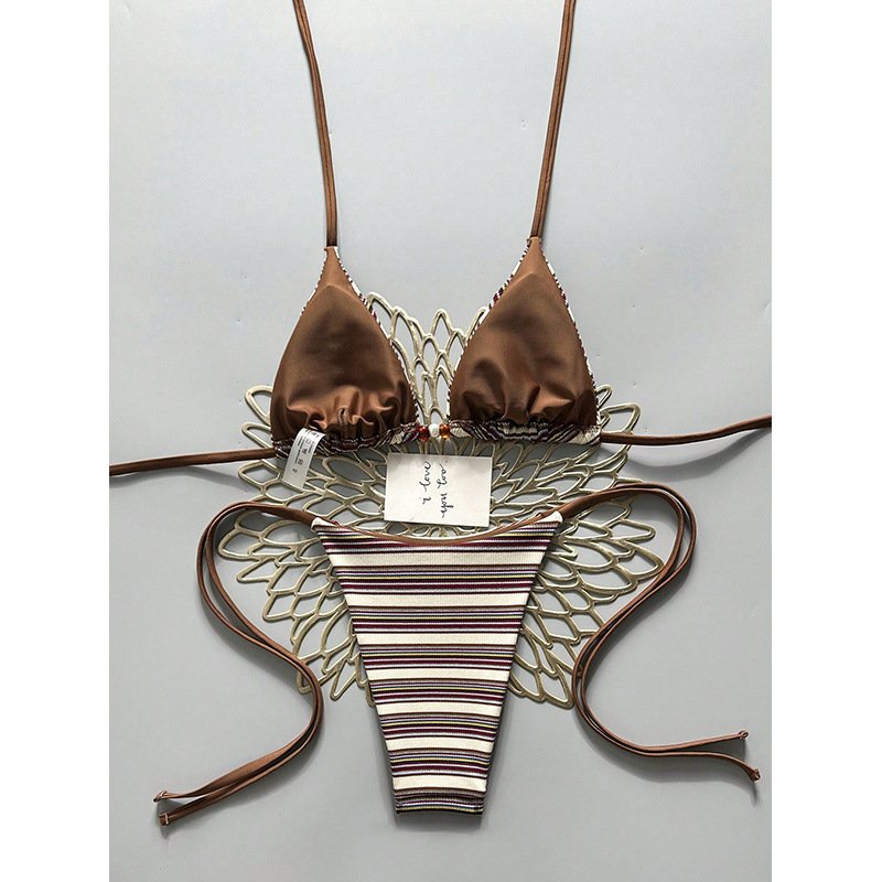 Reversible String Triangle Bikini Set