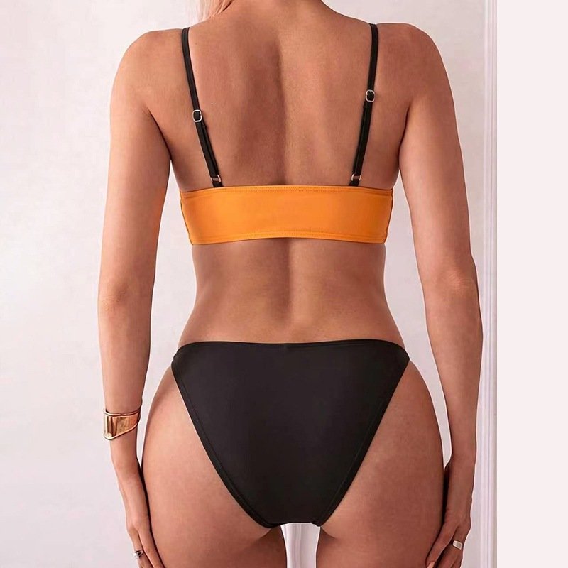 Tie-Front Cami Bikini Top and Side-Tie Bottom Set