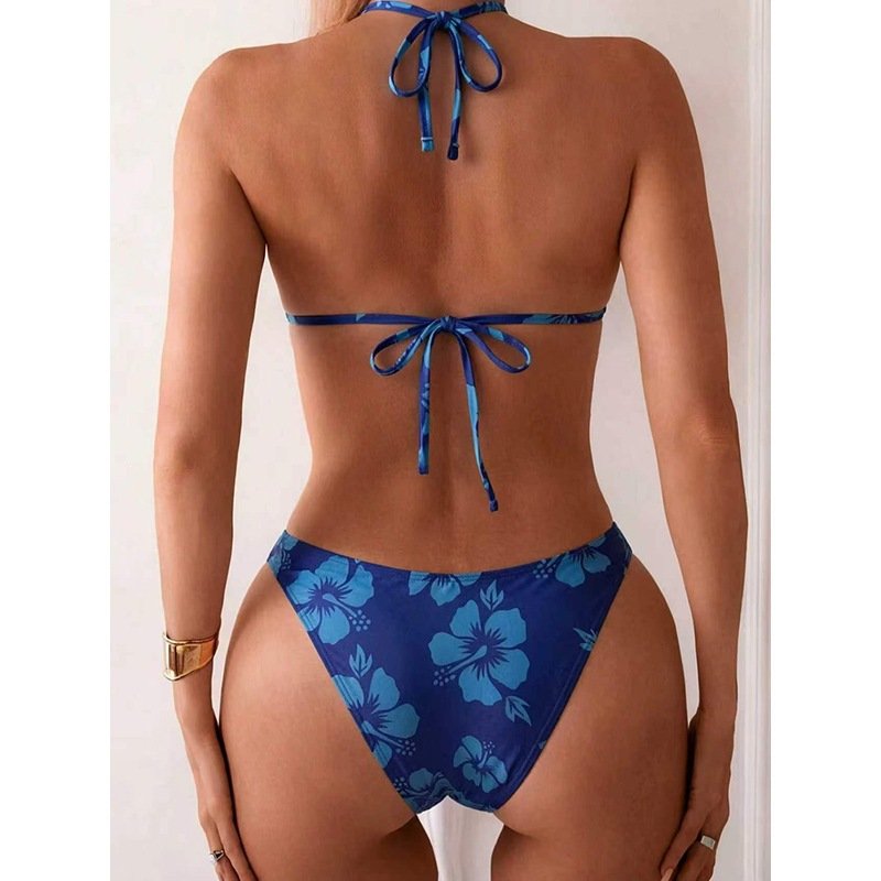 Tie-Neck Triangle Bikini Set
