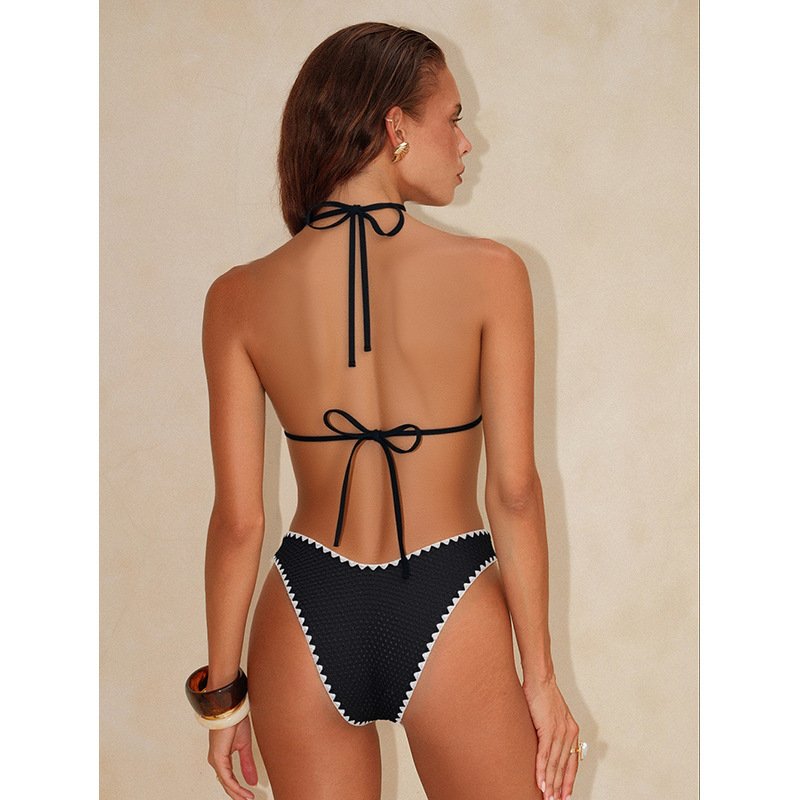 Scalloped Edge Triangle Bikini Set
