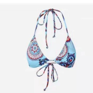 Women's Halter Triangle Bikini Set with Tie-Side Bottoms view 4