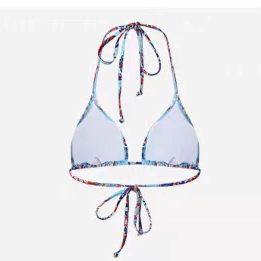 Women's Halter Triangle Bikini Set with Tie-Side Bottoms view 5