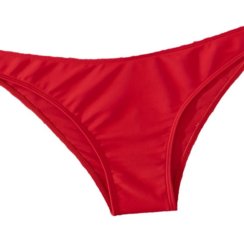 Women's Spaghetti Strap Bandeau Bikini Set with High-Cut Briefs view 5