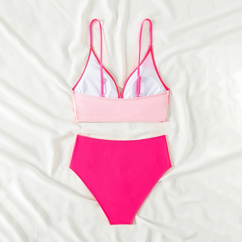 Women's Cross Wrap V-Neck High Waist Bikini Set view 4