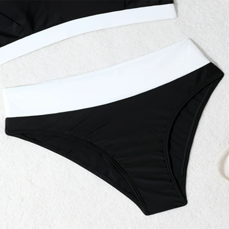 Women's V-Neck Racerback Bikini Set with High Waist Bottoms view 4