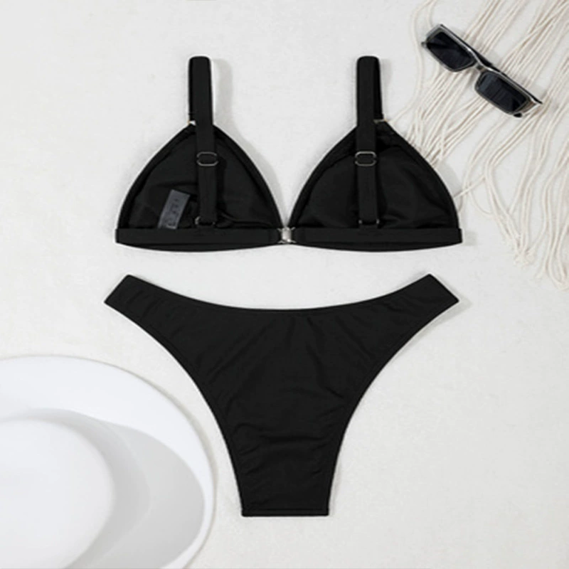 Women's Triangle Cup Bikini Set with Adjustable Straps view 3
